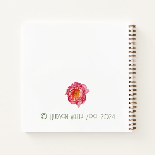 Pink Peony Notebook Notizblock (Rückseite)