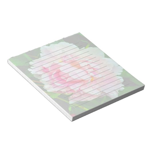 Pink Peony Notepad Notizblock (angewinkelt)