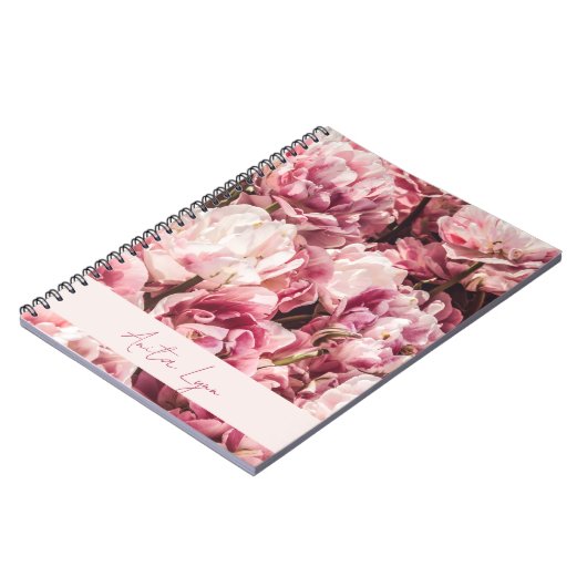 Pink Peony Notizblock (Linke Seite)