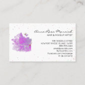 *~* Pink Peony Original Malerei Art Butterfly AR3 Visitenkarte (Rückseite)