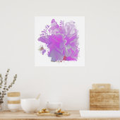 *~* Pink Peony Painting Art Butterfly AR3 Poster (Küche)