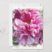 *~* Pink Peony Painting Artistic AR1 Hochzeit Einladung (Rückseite)