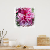 *~* Pink Peony Painting Artistic Künstlerisch AR1 Poster (Küche)