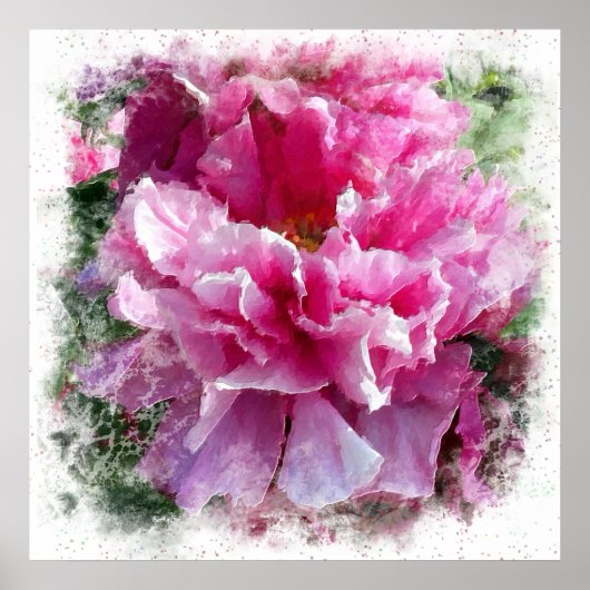 *~* Pink Peony Painting Artistic Künstlerisch AR1 Poster (Vorne)
