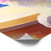 Pink Peony Painting, Peonies Blume Wall Art Poster (Ecke)