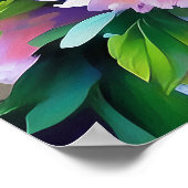 Pink Peony Painting, Peonies Blume Wall Art Poster (Ecke)