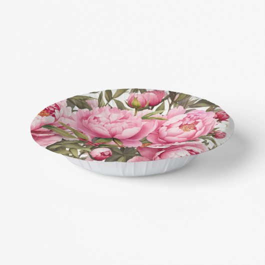 Pink Peony  Pappteller (Gewinkelt)