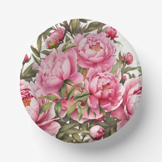 Pink Peony  Pappteller (Vorderseite)