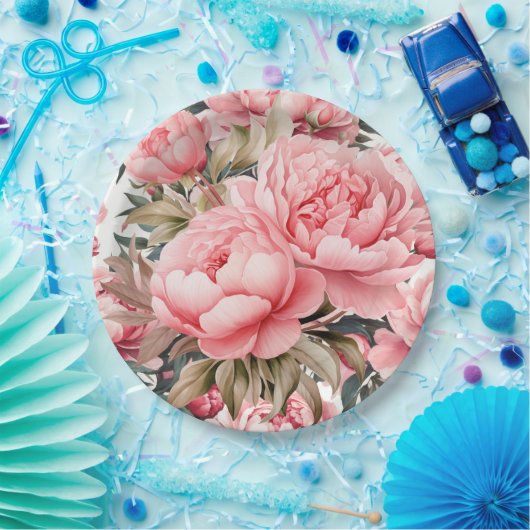Pink Peony  Pappteller (Party)