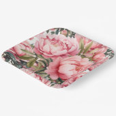 Pink Peony  Pappteller (Gewinkelt)