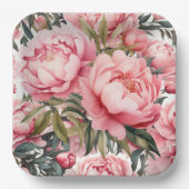 Pink Peony  Pappteller (Vorderseite)