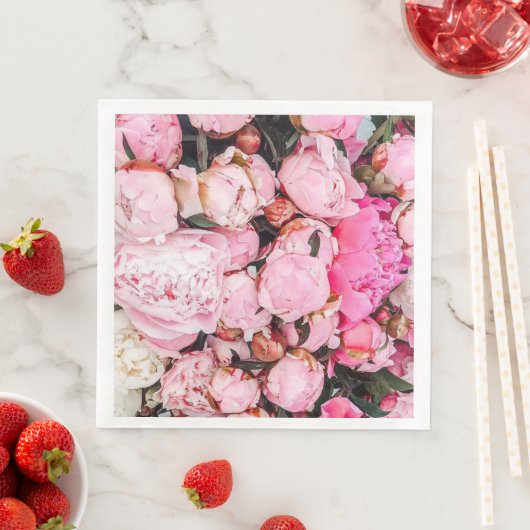 Pink Peony Party Design Serviette (Beispiel)
