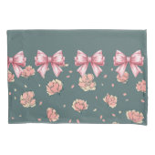 Pink Peony Pattern und Bogen Kissenbezug (Vorderseite)