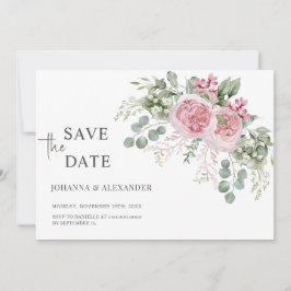 Pink Peony Petals Einzigartige Hochzeit Save The Date