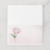 Pink Peony Platzkarten (Außenseite Aufgefaltet)