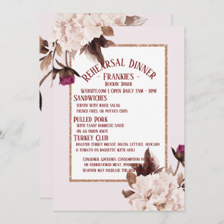 Pink Peony Probe Einladung