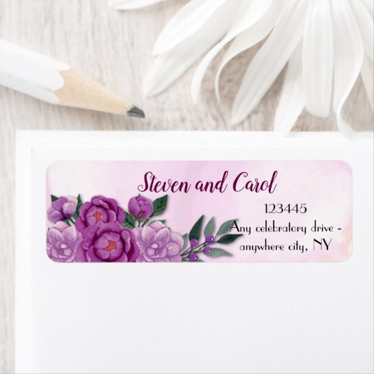 Pink peony Return Address (Insitu)