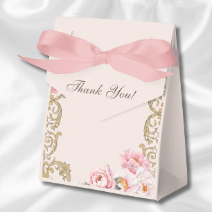 Pink Peony Rokoko Vintag Floral Baby Dusche Geschenkschachtel