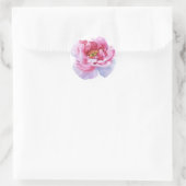 Pink Peony Round Stickers (Tasche)