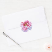 Pink Peony Round Stickers (Umschlag)