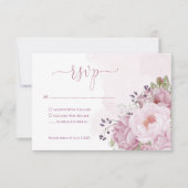Pink Peony RSVP Cards (Vorderseite)