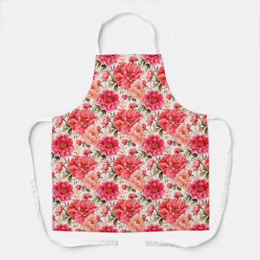 Pink Peony Schürze (Vorderseite)