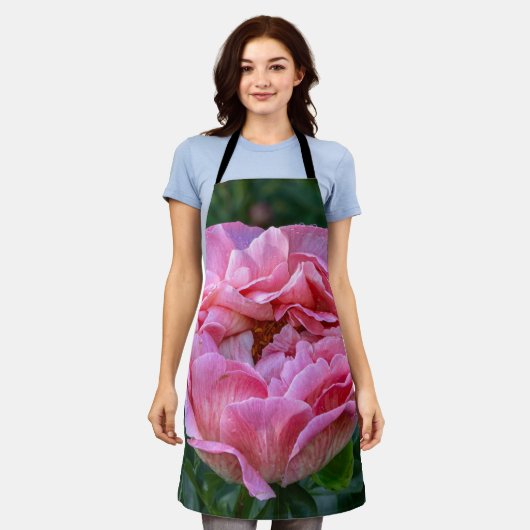 Pink Peony Schürze (Getragen)