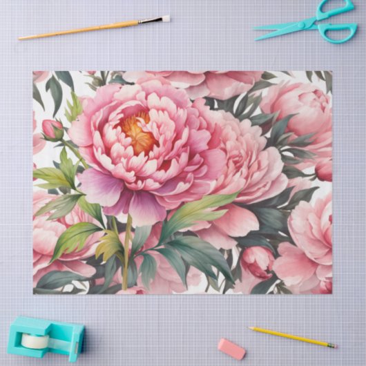 Pink Peony  Seidenpapier (Basteln)
