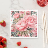Pink Peony  Serviette (Beispiel)