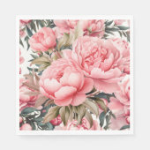 Pink Peony  Serviette (Vorderseite)