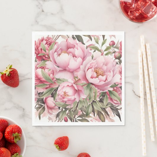 Pink Peony  Serviette (Beispiel)