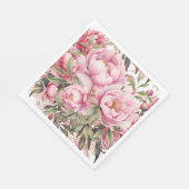 Pink Peony  Serviette (Ecke)