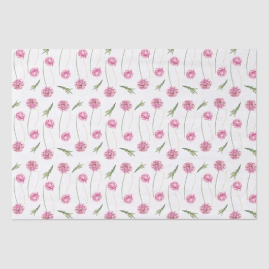 Pink Peony Small Business Packaging Seidenpapier (Vorderseite)