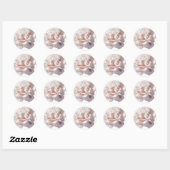 Pink Peony Stickers Hochzeit Personalisiert (Blatt)