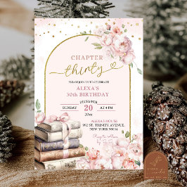 Pink Peony Storybook Frau 30. Geburtstag Einladung