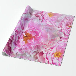 Pink Peony Summer Floral Bouquet Geschenkpapier