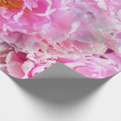 Pink Peony Summer Floral Bouquet Geschenkpapier (Ecke)