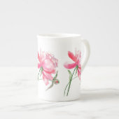 Pink Peony Tasse Cup Knochen China (Vorderseite Rechts)