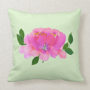 Pink Peony Throw Kissen