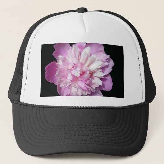 Pink Peony Truckerkappe (Vorderseite)