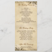 Pink Peony Vintage Hochzeitsprogramme Programm (Rückseite)