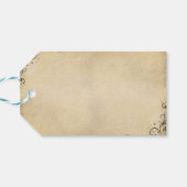 Pink Peony Vintage Wedding Geschenkanhänger (Rückseite Horizontal)