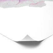 Pink Peony Watercolor Flower Poster (Ecke)