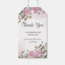 Pink Peony Watercolor Wedding