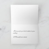 Pink Peony Wedding Acceptcard Karte (Innenseite)