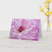 Pink Peony Wedding Acceptcard Karte (Gelbe Blume)