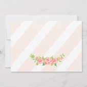 Pink Peony Wedding Dankeskarte (Rückseite)