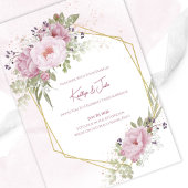 Pink Peony Wedding Invitation Einladung