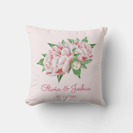 Pink Peony Wedding Kissen