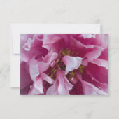Pink Peony Wedding RSVP Response Card Karte (Rückseite)
